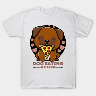 Dog Eating A Pizza T-Shirt